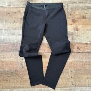 Eileen Fisher Fitted Cigarette Pull On Pant Leggings MEDIUM Black